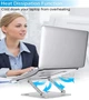 Підставка для ноутбуків та планшетів Stabletron N16 Aluminum Laptop Stand для MacBook, стенд з алюмінієвим сплавом, підвищена стійкість до ноутбуків до 17 дюймів, доладна конструкція з регулюванням по висоті (колір siilver) - изображение 3