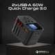 Перехідник мережевий Promate TripMate-GaN75 EU/US/UK/AU на EU/US/UK/AU, 3xUSB-С, 2xUSB-A 75W total Black (tripmate-gan75) - зображення 7