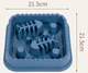 Миска WahoPet slow feeder для сповільненого годування, з рибками, пластик, 21.5×21.5 см, блакитна (2700000023686) - зображення 3