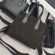 Сумка женская Серебро саквояж каркасная кожаная замшевая 25x23x11 см Черная - изображение 2