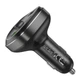 Автомобильный FM-трансмиттер модулятор HOCO Pole BT FM transmitter E76 |2USB/1Type-C, 45W/3A, PD/QC| Черный - изображение 5