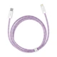 Кабель зарядний Baseus cable for iPhone Type C - Lightning Power Delivery 20W 2 м Purple (CALD000105) - зображення 3