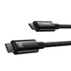 Кабель Baseus USB Type-C до USB Type-C Tungsten Gold Power Delivery 240 Вт 1 м Black (CAWJ040001) - зображення 2