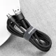 Кабель для зарядки Baseus Cafule Cable нейлоновый USB-micro USB QC3.0 2.4A 0.5M Black/Grey (YM0721) - изображение 7