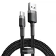 Кабель зарядный Baseus Cable Cafule USB to Type-C для быстрой зарядки 3A 1 м Black (CATKLF-BG1) - изображение 6
