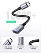 Кабель Ugreen Type-C to USB 3.0 OTG адаптер в нейлоновой оплетке 15СМ Black (US378) - изображение 7