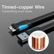 Кабель для синхронізації Vention USB-Micro USB-B 3.0 PVC nickel-plated 5Gbps плоский 0.25 м Black (YM0570) - зображення 4