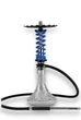 Кальян Trumpet Hookah Rider синий , 55 см, нержавеющая сталь и стеклянная колба - изображение 1