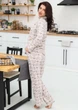 Женская пижама с рубашкой и брюками хлопок Roksana 1538 XL Какао - изображение 2