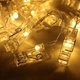Гирлянда Светодиодная нить с прищепками, 20 шт, золото, с USB + батарейка, 3 м ZB-011G - изображение 8