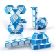 QiYi Rubik's Snake 60 pcs blue | 105 cm | Змейка Рубика 60 элементов | голубая | 105 см - изображение 4