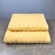 Комплект махрових рушників Жакардових Хвиля 2шт GM Textile 50х90см, 70х140см 500г/м2 (Жовтий) - зображення 1