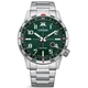 Наручний годинник CITIZEN BM7551-84X у відтінках зеленого та сріблястого. - зображення 1