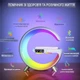 Настільна смарт лампа-нічник G-Smart RGB 15W Light Sound Machine з бездротовою зарядкою та Bluetooth-колонкою 3W Біла (2170) - зображення 4