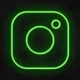 Вивіска світильник для соцмереж неонова LED Інсайт Неон Логотип Instagram M Зелений - зображення 2