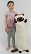 Мягкая игрушка обнимашка антистресс Сиамский Кот батон 130 см My Kigu Бежевый (9048) - изображение 9