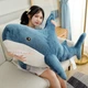 Плюшевая игрушка подушка My Kigu Акула Мягкая Антистресс Синяя 160 см (9003) - изображение 3