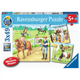 Класичний пазл Ravensburger День на кінній фермі 21 x 21 см 3 x 49 елемента (4005556051298) - зображення 1