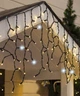 Гірлянда бахрома вулична з мерехтінням, 5x0,6м, 140 LED+FLASH, чорний каучук, 30 ниток, Теплий білий - зображення 1