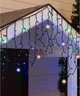 Гирлянда бахрома уличная с мерцанием, 5x0,6м, 140 LED+FLASH, черный каучук, 30 нитей, Мультиколор - изображение 1