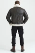 Шкіряна коричнева дублянка B-3 Schott NYC 5648 L - изображение 4