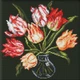 Diamentowa mozaika bez ramy Ideyka Eleganckie tulipany 30x30 cm (4823104349204) - obraz 1