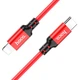 Кабель зарядки USB HOCO X14 Type-C to Lightning (20W) (3M) швидка зарядка Чорний-Червоний - изображение 1