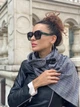 Шарф унисекс My Scarf двухсторонний , клетка серый кэжуал вискоза, трикотаж в мелкую клетку - изображение 11