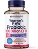 Органические пробиотики с ферментами для женщин Wholesome Wellness Women's Raw Probiotics 100 Billion CFUs 60 капсул - изображение 1