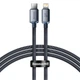 Кабель зарядный Baseus Crystal Shine USB Type C to Lightning 20 Вт 1.2 м Black (CAJY000201) - изображение 1