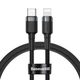 Кабель зарядний Baseus Cafule Cable USB-C PD to Lightning 18W QC3.0 1м Black/Grey (CATLKLF-G1) - зображення 1