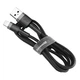 Кабель зарядный Baseus Cafule USB to Lightning QC3.0 2.4A Black/Grey 0.5 м (CALKLF-AG1) - изображение 2