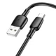 Кабель зарядки BOROFONE BX93 USB to Type-C (27W) (3А) fast charge (1M) швидка зарядка для пристроїв Android/Samsung/Xiaomi/Huawei/Meizu Чорний - изображение 1