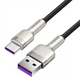 Кабель зарядный Baseus Cafule Metal USB to Type-C 66W 0.25 м Black (CAKF000001) - изображение 1