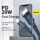 Кабель зарядний Baseus для швидкого заряджання igh Density Type-C на iP PD 20 Вт 2 м Blue (CATLGD-A03) - зображення 4