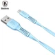 Кабель зарядный Baseus Flat Micro USB Cable Fast Data Sync Charging 1 м Bright Blue (YM0289) - зображення 2