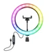 Светодиодная лампа кольцевая RGB Crystal RD-30 цветная двухсторонняя LED Селфи кольцо для фото блогеров от usb - изображение 2
