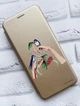 Чехол-книжка с рисунком для Samsung Galaxy А50 (2019) А505/A30s Золотой; Ласточки (патриотический принт 15) - изображение 2