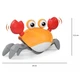 Интерактивная Игрушка Краб ходящий , поющий и обходящий препятствия Induction Crab QC-1Y на аккумуляторе Желтый - изображение 6