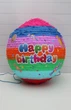 Піньята Happy Birthday кругла 45 см різнобарвна + біта - изображение 1