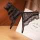 Трусики з розрізом сексуальна еротична білизна трусики з доступом Sexy OneSize чорний (8-105) - зображення 1