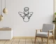 Декоративне панно на стіну з дерева Upwood Decor Ангелок Angel 70 х 70 см black - зображення 1
