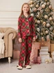 Детская теплая новогодняя пижама для девочки Tair kids Новогодняя 897КС 104 см Клетка красная (2100011860667) - изображение 1