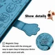 Чехол Embossed Cat and Dog для Xiaomi Redmi 9C книжка кожа PU с визитницей голубой - изображение 5