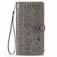 Чохол Embossed Cat and Dog для Iphone 11 Pro книжка з візитницею шкіра PU сірий - зображення 2
