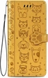Чехол Embossed Cat and Dog для Xiaomi Poco X3 / X3 Pro книжка кожа PU с визитницей желтый - изображение 2