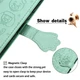 Чохол Embossed Cat and Dog для Xiaomi Redmi Note 9 книжка шкіра PU з візитницею м'ятний - зображення 4