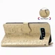 Чохол Embossed Cat and Dog для Samsung Galaxy S10 / G973 книжка шкіра PU з візитницею золотистий - зображення 3
