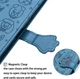 Чохол Embossed Cat and Dog для Iphone 11 Pro книжка з візитницею шкіра PU блакитний - зображення 7