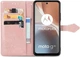 Чехол Vintage для Motorola Moto G32 книжка кожа PU с визитницей розовый - изображение 4